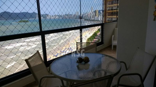 Imagem 2 de 23 de Excelente Apartamento Frente Mar, 3 Quartos Sendo 1 Suíte,sacada Com Churrasqueira, 2 Garagens - 293