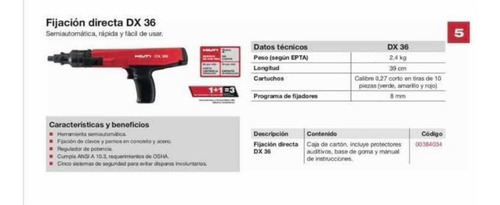 Cartucho Fulminante Impulsor Hilti Amarillo Cal.27 Corto