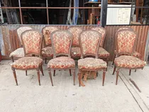 Comprar E\u002Fd- 9 Sillas Francesas Luis Xvi Juego En Madera Maciza