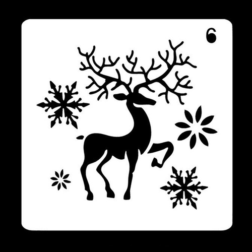 5 X 12 Uds Plantilla De Plantillas De Navidad Para Arte