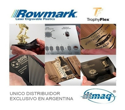 Imagen 5 de 7 de Plástico Bicapa Laserable Rowmark Trophyflex Autohadesivo 3m