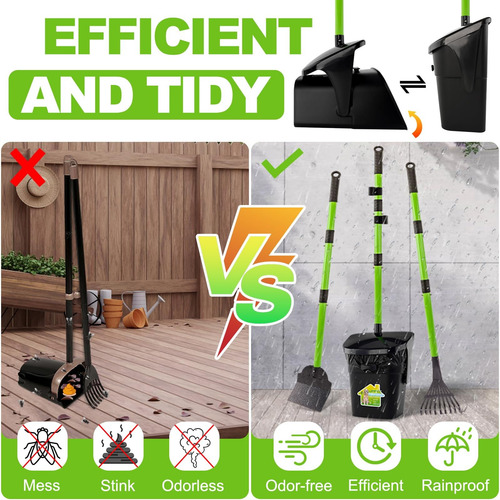 Lanney Pooper Scooper - 38 Mango De Metal Largo Y Ajustable