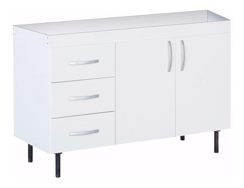 Bajo Mesada Reforzado 120cm 3 Cajones 2 Puerta Cocina Oferta