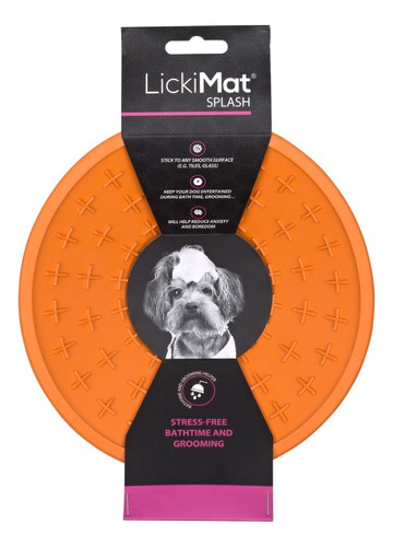 Plato Para Perro Lickimat, Splash. Color Naranja