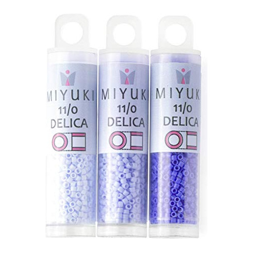 Paquete De Semillas Miyuki Delica: Tamaño 11/0, Azul Opaco P