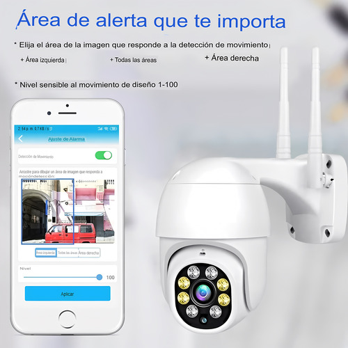 Cámara De Vigilancia Ip Exterior, Con Movimiento 8 Led Tf