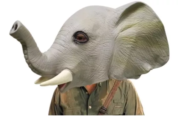 Mascara De Latex Elefante Animales Completa Cotillon Disfraz