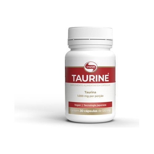 Kit 2x: Taurine 100% L-taurina 550mg Vitafor 30 Cápsulas