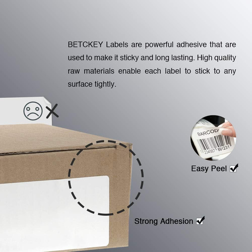 Betckey - Etiquetas Cuadradas De Código Qr De 1 X 1 (25...