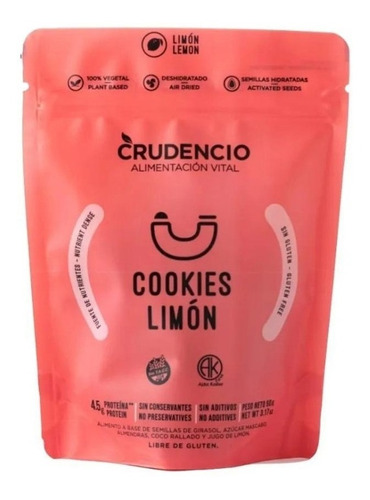 Cookies Limón Crudencio Vegano | Libre De Gluten | Kosher