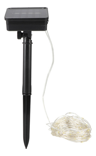 Cadena Led De 10 M/32,8 Pies, 100 Led, Cable De Cobre Solar