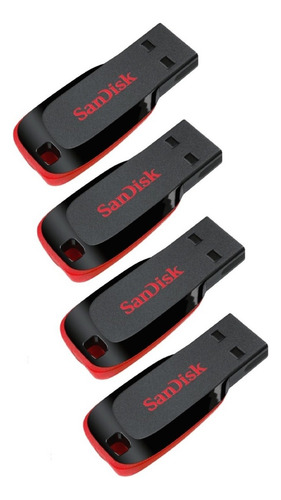 5 Uni. Pen Drive Sandisk 32gb Para Computador Preto Sandisk