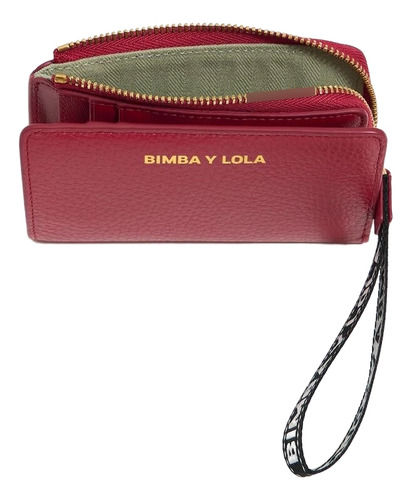 Billetera Cuero Roja Bimba Y Lola - Belgrano Rojo Liso