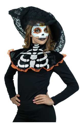 Disfraz Día De Muertos De Miss Catrina Night Color Negro