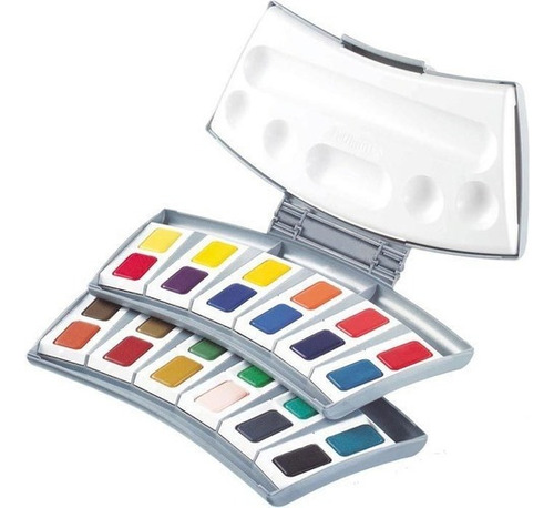 Aquarela Pastilha Pelikan Estojo C/ 24 Cores