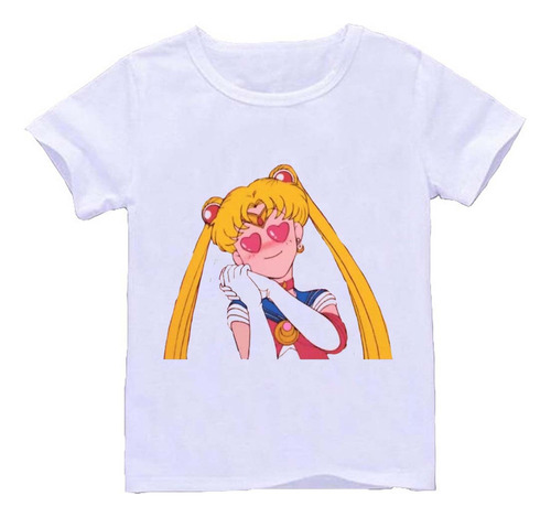 Remera Blanca Adultos  Sailor Moon R306
