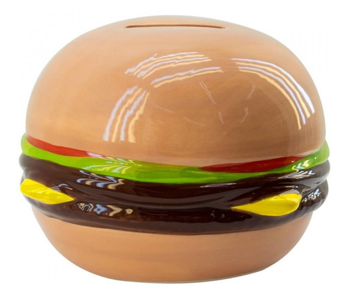 Cofre Porta Moeda Cheeseburger Presente Fofinho Infantil 9cm