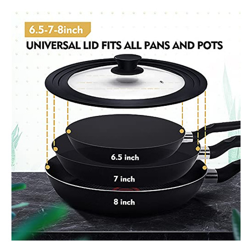 Tapa Universal Ydeapi Para Ollas Y Sartenes, Silicona