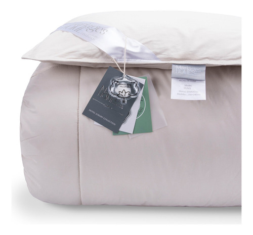 Edredón Pluma Ecológica Hungarian Ecodown King B Color Beige Diseño de la tela Liso