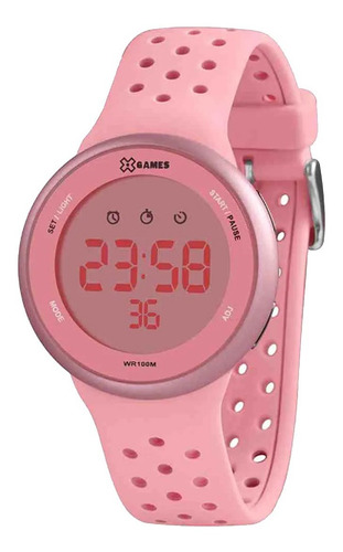 Imagem 1 de 8 de Relogio X Games Feminino Rosa Xfppd095 Bxrx Led Vermelho