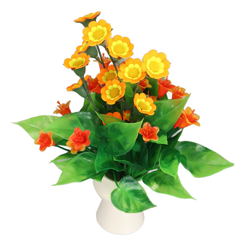 Peces De Simulación De Decoración De Flores Artificiales Par