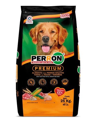Alimento Perron Premium Croquetas 25 Kg + 2 Kg Regalo (27kg)