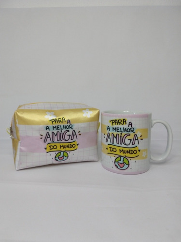 Imagem 2 de 4 de Kit De Nécessaire E Caneca Cerâmica Personalizada
