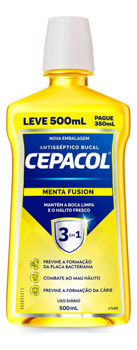 Antisséptico Bucal Cepacol Liquido Tradicional L500ml/p350ml