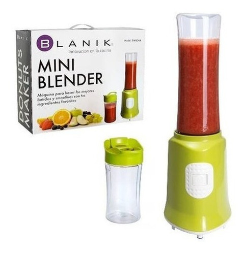 Imagen 3 de 4 de Licuadora Batidora Personal 2 Vasos Mini Blender Blanik Verde