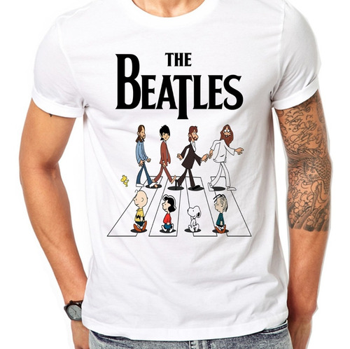 Imagen 2 de 4 de Playera The Beatles Abbey Road Snoopy