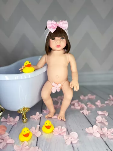 Bebê Reborn Boneca Menina Realista Pode Dar Banho E Itens - Purificar  Comercio