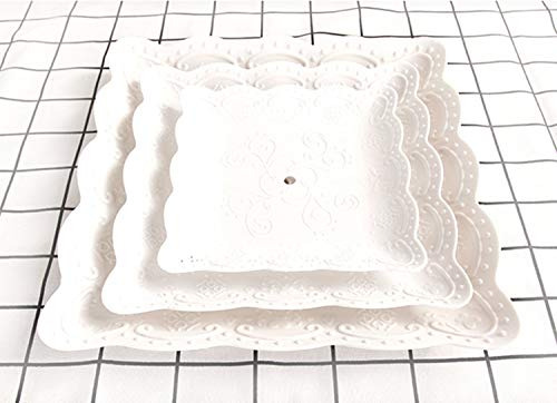 Soporte De Cupcakes 3 Niveles Plstico Blanco - Redondo, Cuad