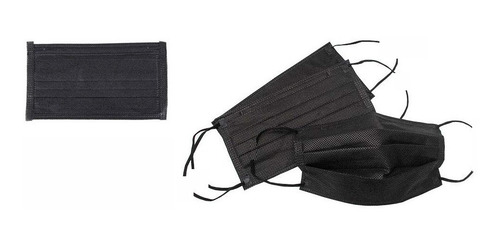 Barbijo Friselina X 10 Unidades Doble Capa Negros