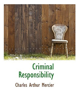 Libro Criminal Responsibility - Mercier, Charles Arthur