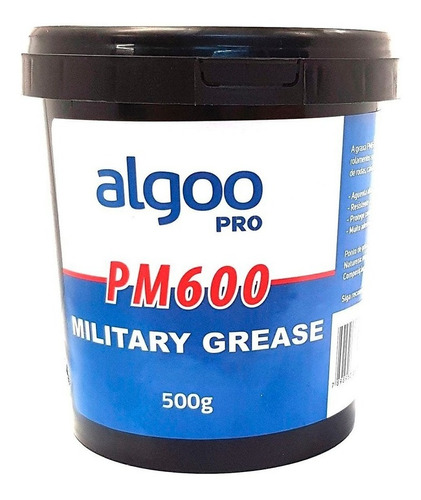 Graxa Militar Pm600 Algoo 500g Suspensão Rolamentos 