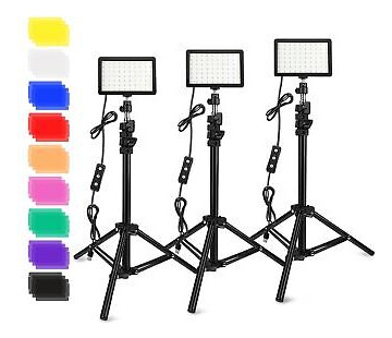 3 Packs 70 Led Video Light With Adjustable TriPod Stand  Ssb