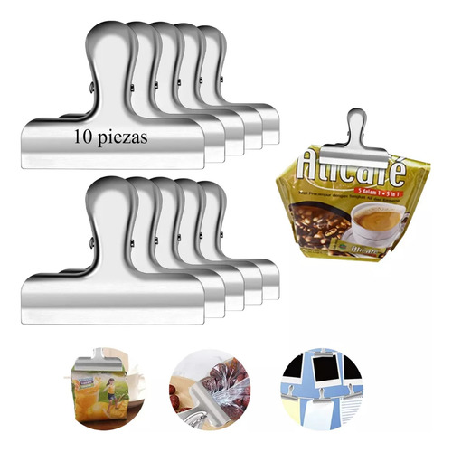 Juego De 10 Clips Para Sellar Bolsas De Cocina