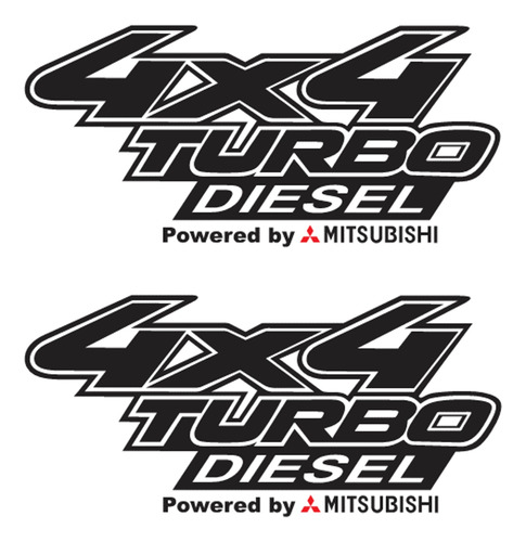Sticker 4x4 Turbo Diesel Power By Mitsubishi L200 Calcas