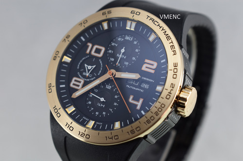 Porsche Desing Flat Six Sultán P´6340 Negro Oro 18k Negro (Usado)