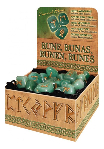 Runas Venturina Verde | Runes Green Aventurine)  Scarabeo