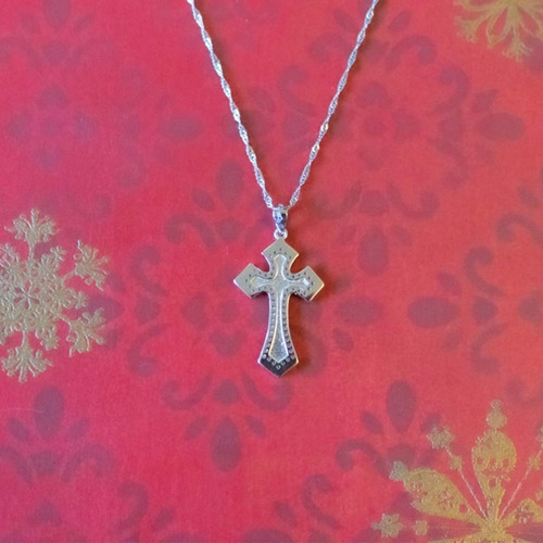 Imagen 8 de 8 de Joya Collar Plata 925 Cruz Religiosa Con Circones Unisex