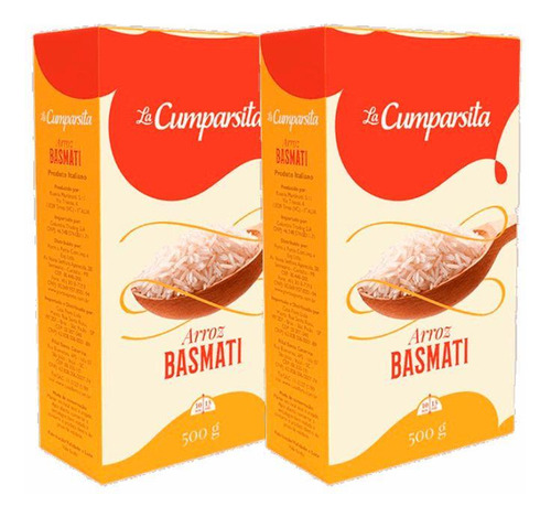 Kit 2x: Arroz Basmati Polido Espanhol La Cumparsita 500g