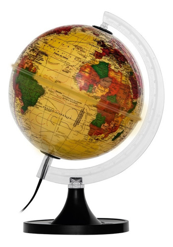 Globo Terrestre Político Mapa Mundi 21cm Bivolt Várias Cores Cor Da Base Cor Do Globo