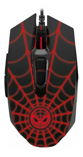 Mouse Gamer Xtech Spider-man Miles Morales Usb 2400 Dpi 