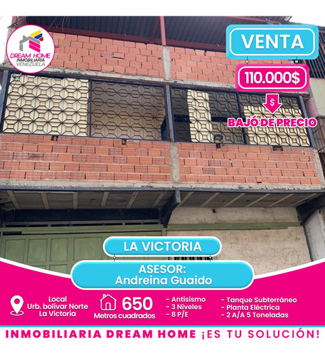 Local En Venta  Urb. Bolívar Norte, La Victoria, Aragua. 