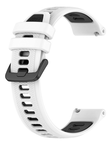 Correa De Reloj Deportiva Bicolor Negra Y Gris De Silicona P