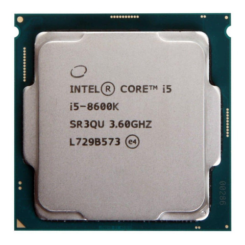 Procesador gamer Intel Core i5-8600K BX80684I58600K  de 6 núcleos y  4.3GHz de frecuencia con gráfica integrada