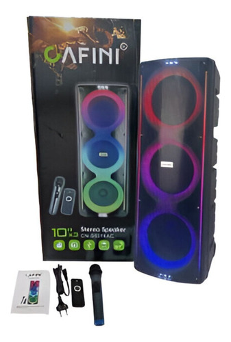 Parlante Torre Portátil 10 X 3 Con Control Led Rgb