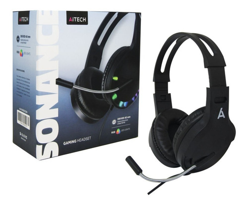 Auricular Gamer Aitech Sonance Con Cable Rgb