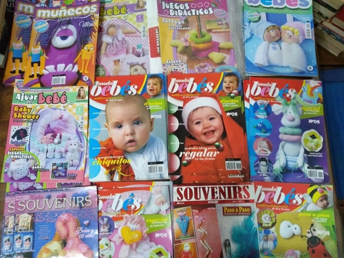 Lote X12 Revistas Ajuar Del Bebe Souvenir Muñecos En Tela Pa